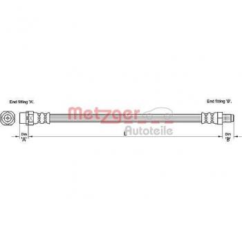 METZGER 4110272 Hinterachse Bremsschlauch