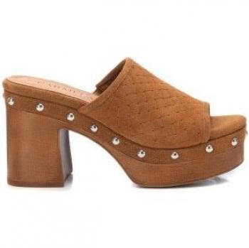 Sandales femme Carmela en nubuck marron à talon