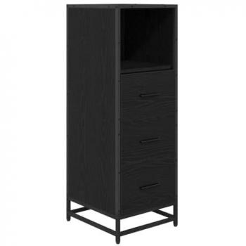 Set mobile bagno con mensola Black Oak 35x37,5x100 cm – vitaXL