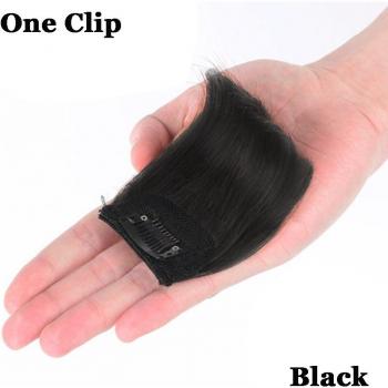 Mini Almohada de Pelo Sintético para Mujer con Clips Marrones