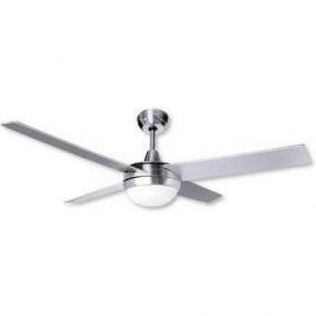 Ventilatore Dayron Montana Silver 56W Luce Integrata 4 Pale 6 Speed