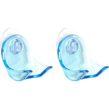 Clear Bathroom Suction Cup Shaver Rack (2 Pack)