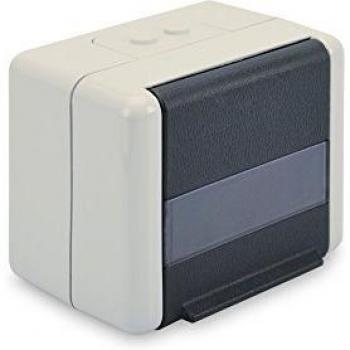 Prise de données extérieure IP44 avec couvercle à clapet Noir/gris