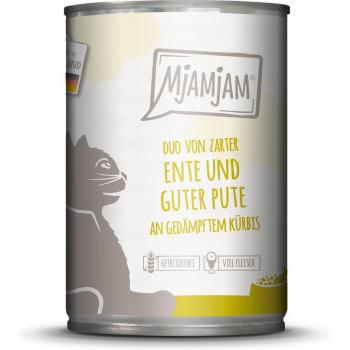 MjAMjAM Ente & Pute mit Kürbis Duo Nassfutter 24x400g