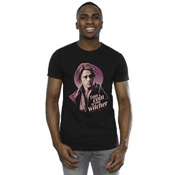 Herren T-Shirt The Witcher Bard Toss A Coin M schwarz