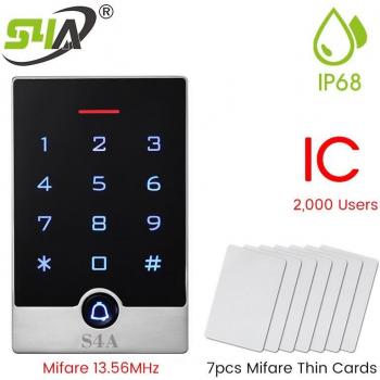 IP68 Waterproof RFID Keypad Access Control 125kHz Reader 2000 Users Touch Screen Door Opener