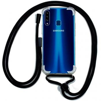 Funda con Cordón Negro para Samsung Galaxy A20s