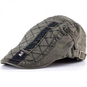 Embroidered Lettered Flat Caps for Men