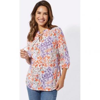 Schlupf-Bluse mit Blumenmuster