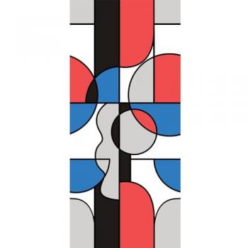 Autocollants Électrostatiques Formes Abstraites 150 cm x 67,5 cm