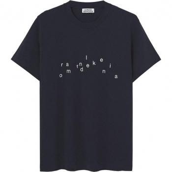 Camiseta Hombre de Algodón Orgánico de Loreak Mendian con Letras y Cifras