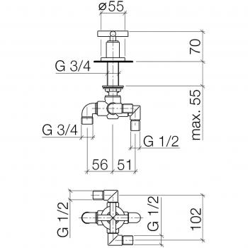 Inverseur bidirectionnel Tara Dornbracht 2914089200