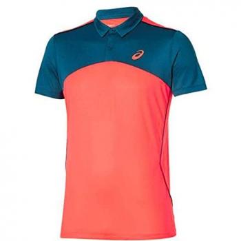 Short Sleeve Teal Neon Pink Tennis Shirt