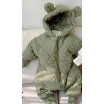 Winter Bear Hooded Romper for Babies