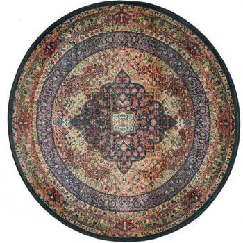 Theko Gold 120cm Circular Rug