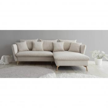 Andas L-Form Ecksofa MERLE, 258 cm, beige