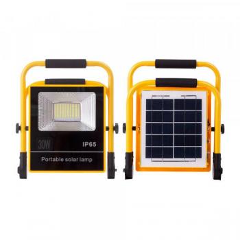 Faro LED 30W Solare 6500K con Pannello 6V/9W e Batteria 3,2V/8000mAh