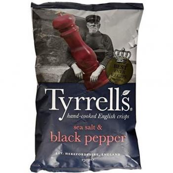 Tyrrells Snack de Papas Sal y Pimienta Negra 150 g