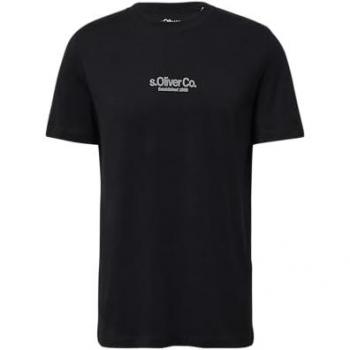 S.Oliver Top Grigio con Dettaglio Nero