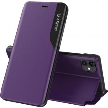Sleek Purple Leather Stand‑Flap Case for iPhone 13 Mini