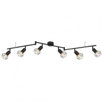 Xara I 22 cm High Matte Black Wall Lamp (120 cm Wide)