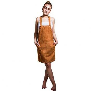 Y Coo Brown Dungaree Dress S 10