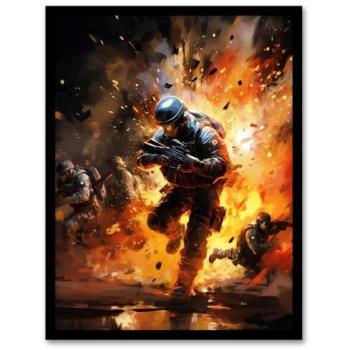 Frontline Explosion Canvas Print