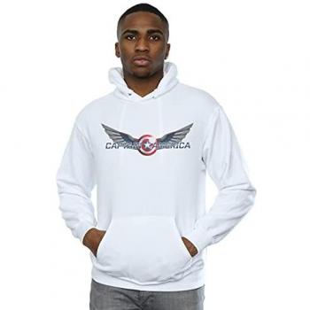 White XXL Falco‑Winter‑Soldier Herren‑Pullover mit Captain America Logo