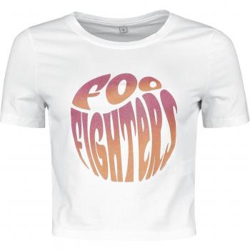Foo Fighters T-Shirt mit Kreisdesign – Weiß, XS für Frauen
