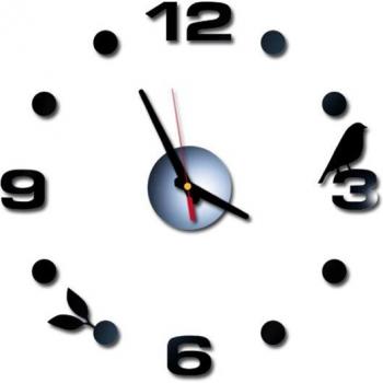 Reloj de Pared Estilo Espejo con Pájaros