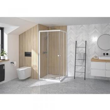 Puerta de Ducha Lateral Izquierda Kinedo Supra 80 cm – Diseño Perfilado Blanco