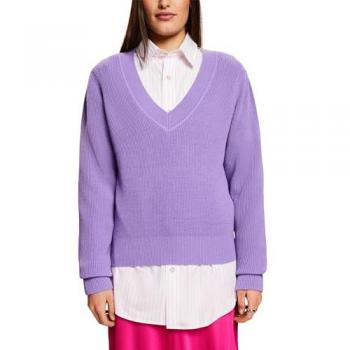 Edc by Esprit Damenpullover Lila Größe L
