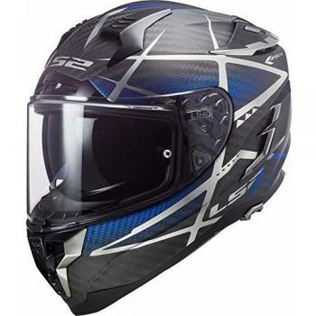 LS2 FF327 Challenger Carbon Konic Helm Schwarz/Blau M (57-58 cm)