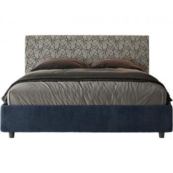 Cama Elevada Acolchada Azul Arla 160x190