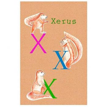 Komar Dekorationsbild »ABC Animal X«, Buchstaben, (1 St.), ohne Rahmen