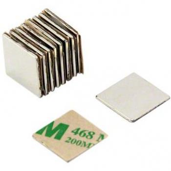 N42 Neodymium Magnet 15 x 15 x 1mm with Adhesive