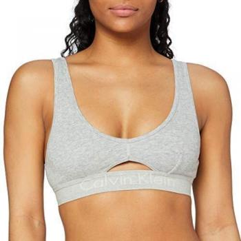 Bralette Sin Aros Calvin Klein, Sujetador para Mujer, Gris (Grey Heather 020), Grande
