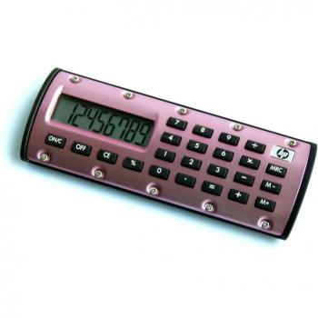 Mini calculadora Hp con imán y luz LED