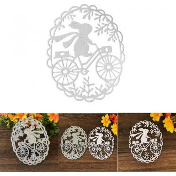 Easter Bunny Wreath Embossing Die