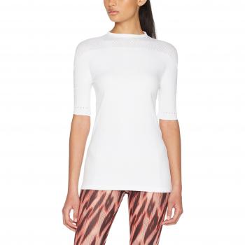 Small White Warp-Knit Tee by adidas