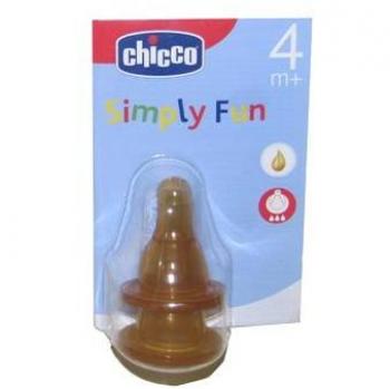 Tétine Chicco Simply Fun 3 trous 4m+ 2 pcs