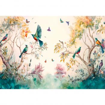 Papier Peint Trompe-l'œil Oiseaux 400x280 cm