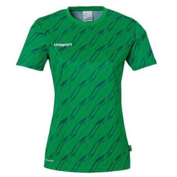 Uhlsport Women's Green Short Sleeve Progressive 28 Tee – Small