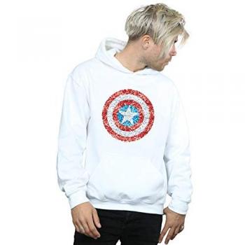 Marvel BI15975 Captain America Hoodie – White S