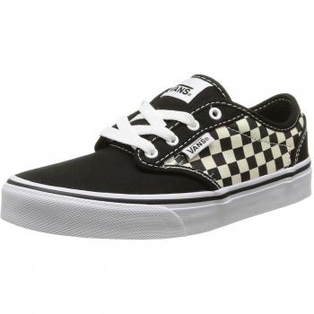 Vans Atwood Boys' Low-Top Sneakers Black Checkers 3.5 UK (36 EU)