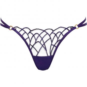 Bluebella Sheer Beatrix Thong in Acai