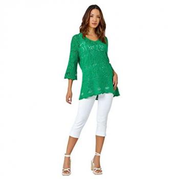 Cotton Crochet Tunic Top for Women