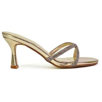 Auric Sparkle Stiletto Mules