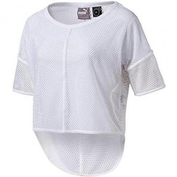 Puma Women's Active Explosive White Mesh Top T-Shirt Size 14 UK