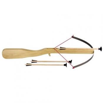 Traditionelle Kinderarmbrust mit 3 Pfeilen aus Holz